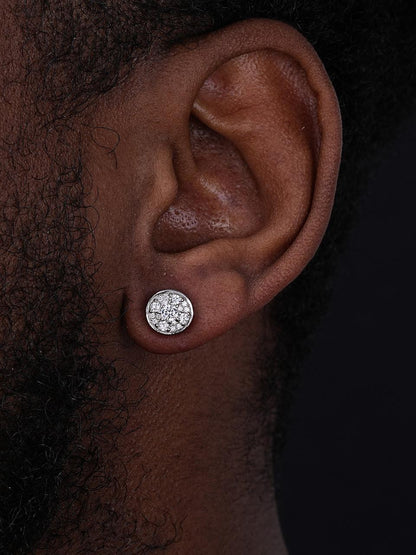 HarlemBling Havana Cuban Iced Out Earrings - 925 Silver - 9.5mm