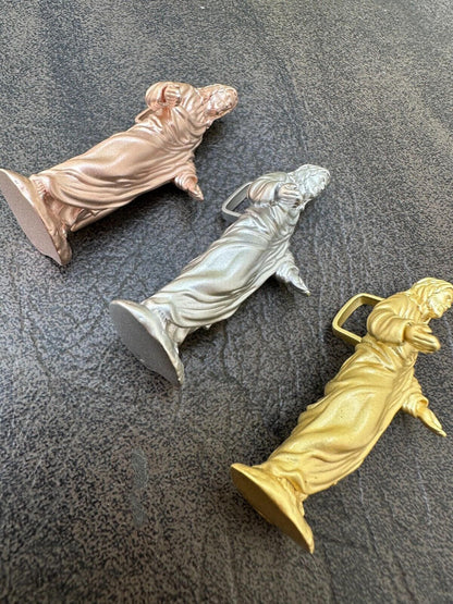 HarlemBling Heavy 3D Jesus Piece Real 925 Silver / 14k Yellow Rose Gold Pendant Necklace