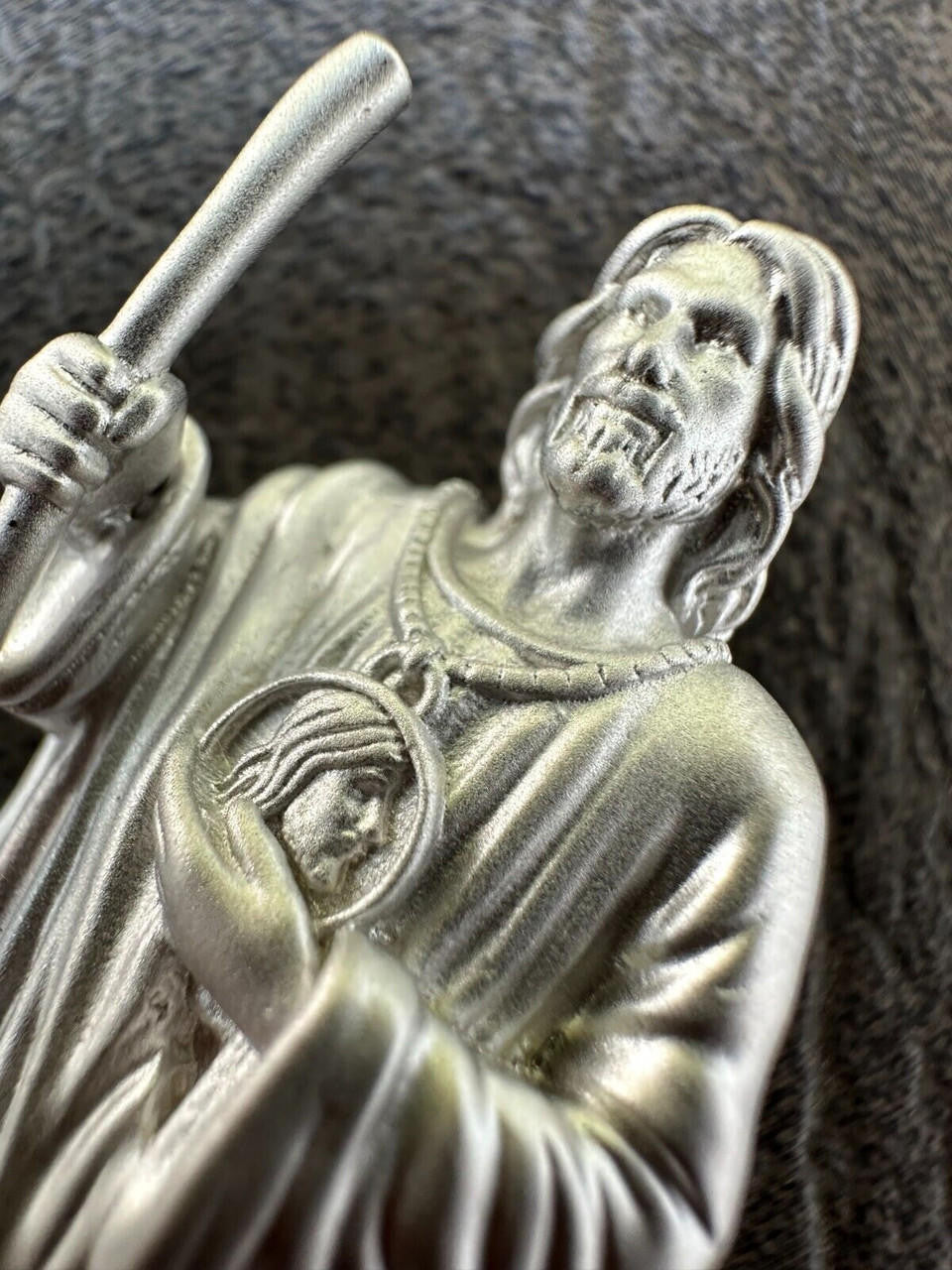 HarlemBling Heavy 3D San Judas St Jude Real 925 Silver 14k Yellow Rose Gold Pendant Necklace