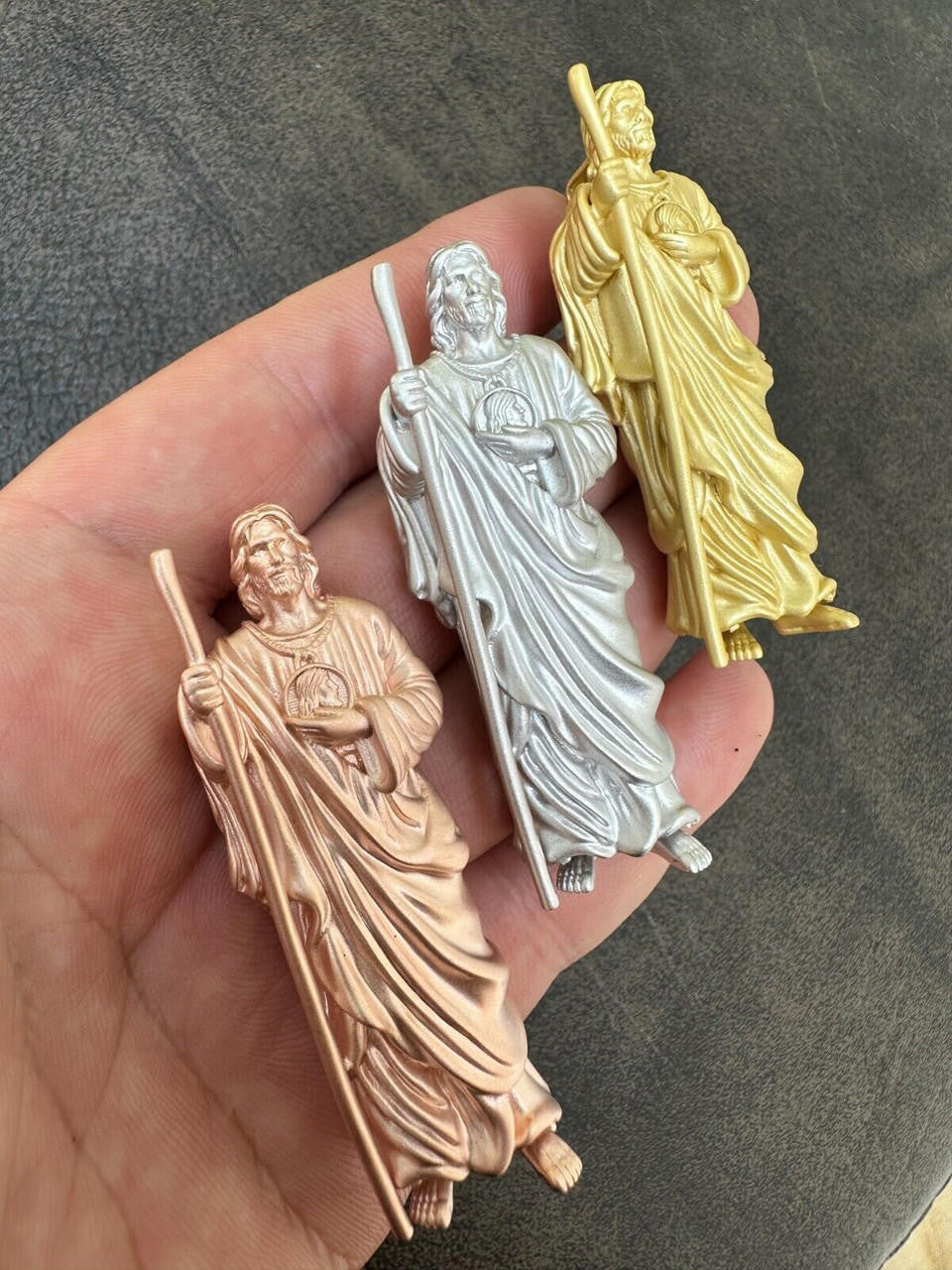 HarlemBling Heavy 3D San Judas St Jude Real 925 Silver 14k Yellow Rose Gold Pendant Necklace