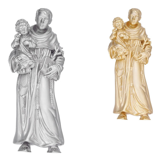 HarlemBling Heavy 3D St Joseph W Baby Jesus Pendant - Sandblasted Matte Finish 14k Gold Vermeil Or 925 Silver - Large 2.5"