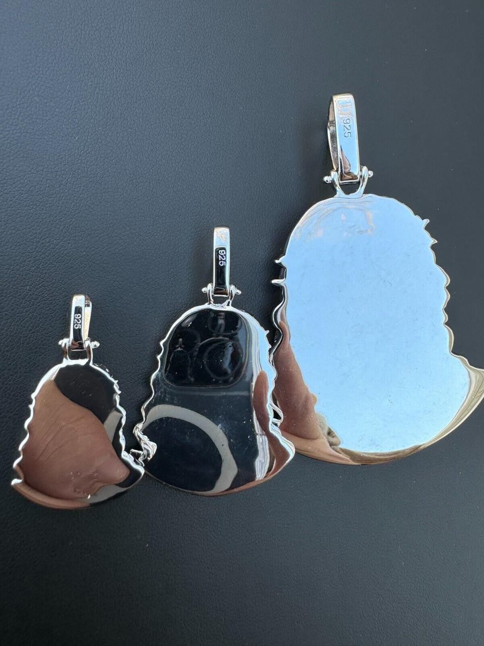 HarlemBling HEAVY Real Solid 925 Sterling Silver Plain Jesus Piece Pendant Necklace DETAILED