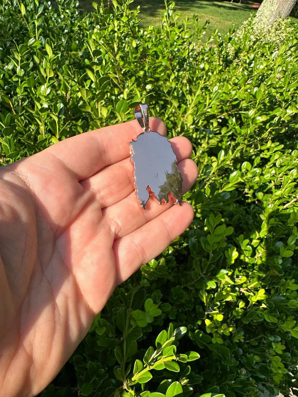 HarlemBling HEAVY SOLID Real 14k Rose Gold 925 Sterling Silver Jesus Piece Pendant - 1-2.5"