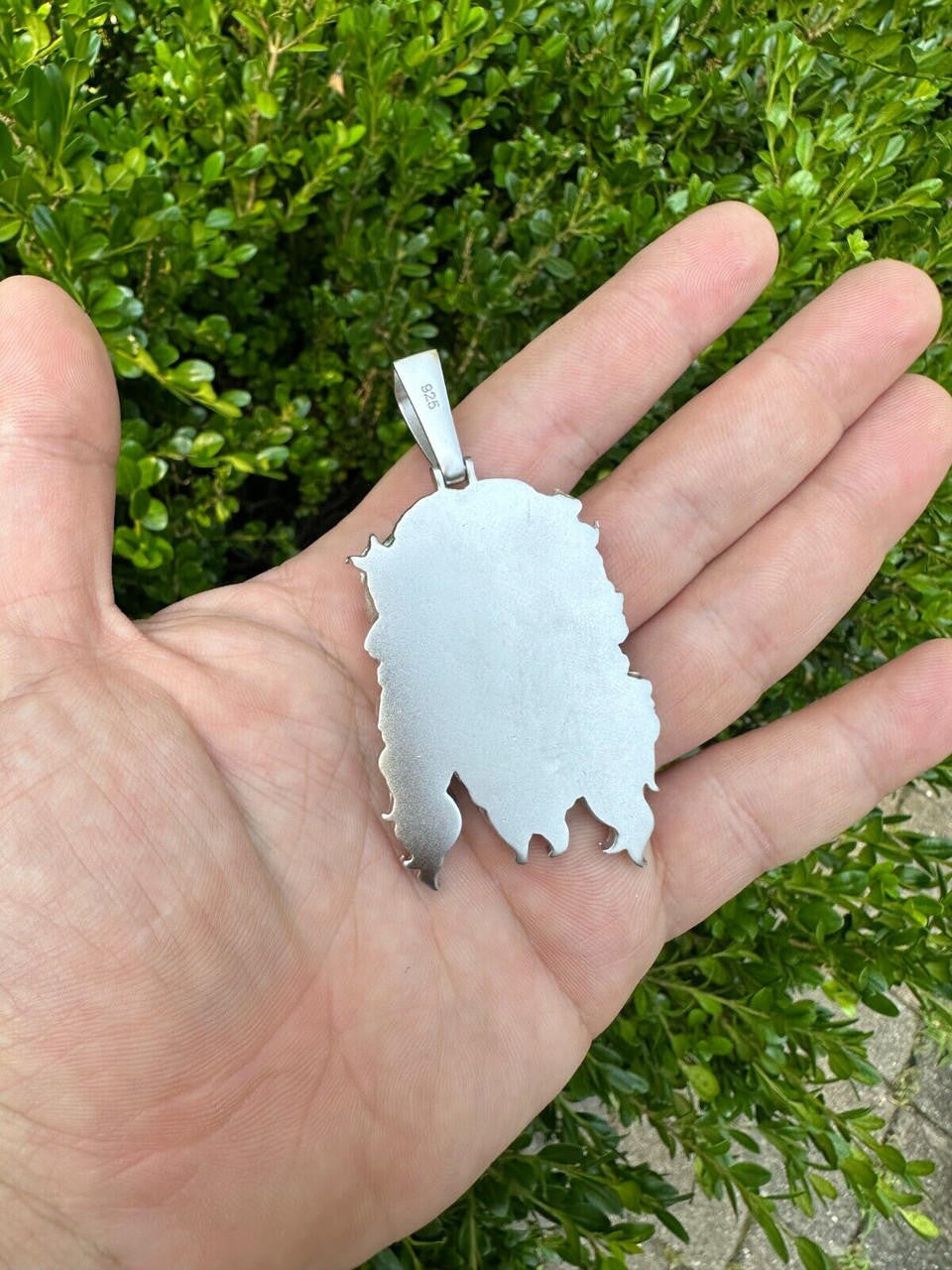 HarlemBling HEAVY SOLID Real 925 Sterling Silver Jesus Piece Iced Pendant Necklace - 3 Sizes