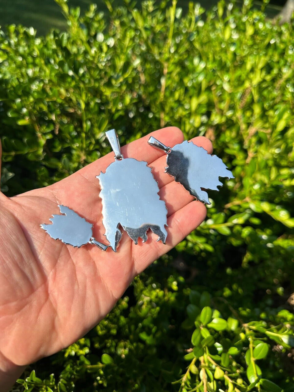 HarlemBling HEAVY SOLID Real Solid 925 Sterling Silver Jesus Piece Pendant Necklace - 1-2.5"