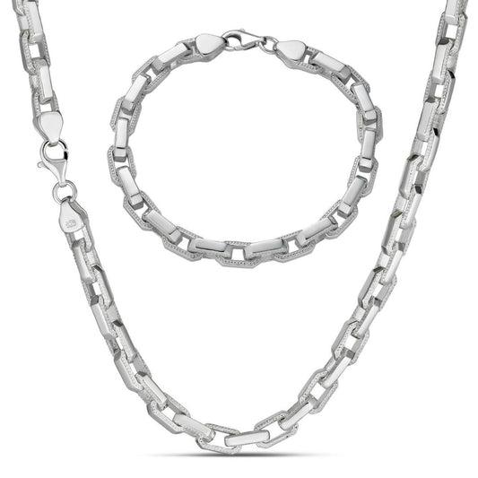 HarlemBling Hermes Rolo Chain Necklace Or Bracelet - 925 Sterling Silver - 7"-24" - 7mm