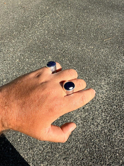 HarlemBling Hollywood Swag Ring - 925 Silver - Genuine Blue Sapphire Stone