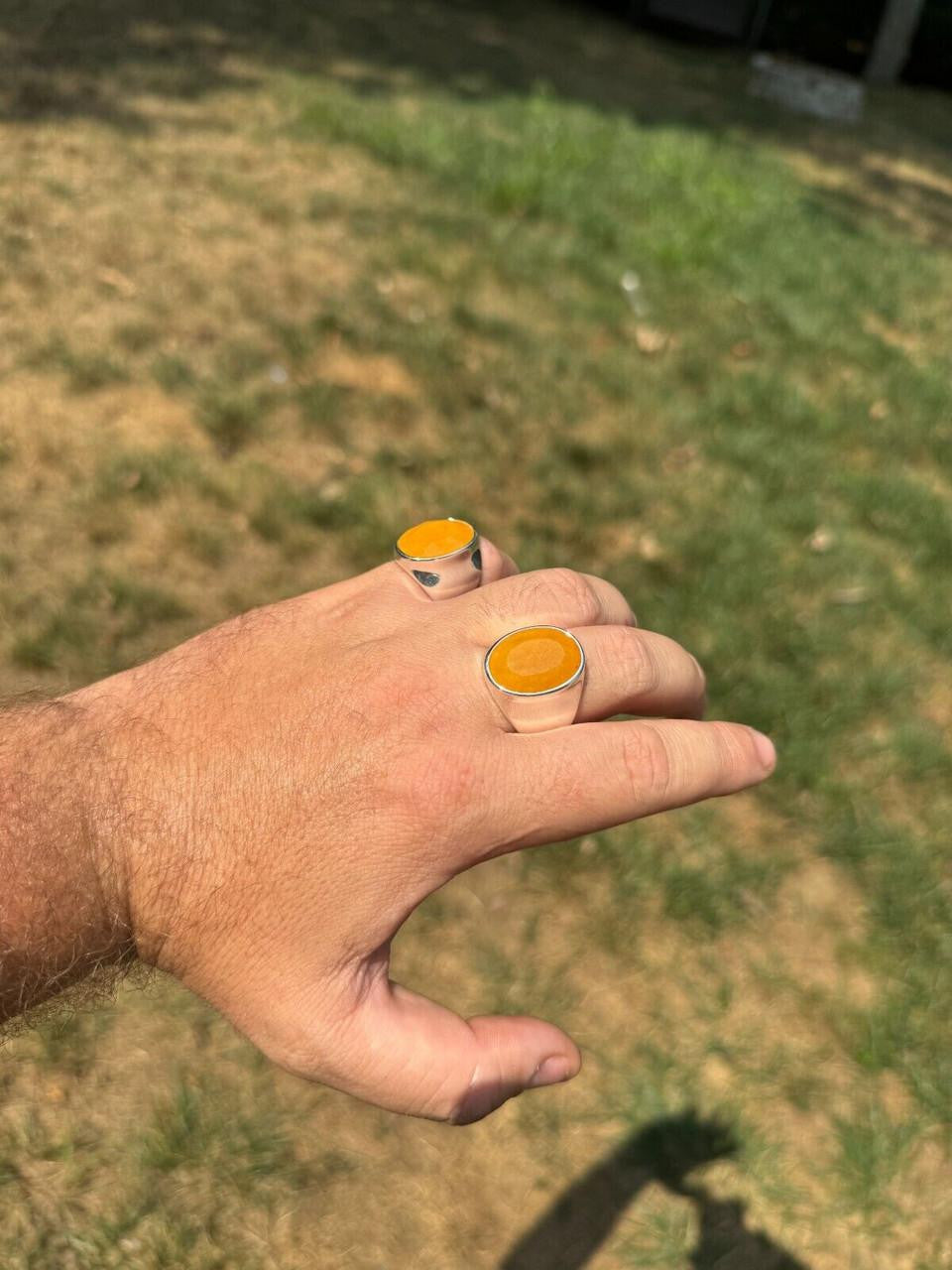 HarlemBling Hollywood Swag Ring - 925 Silver - Genuine Yellow Sapphire Stone