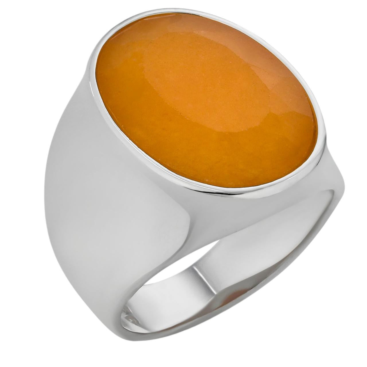 HarlemBling Hollywood Swag Ring - 925 Silver - Genuine Yellow Sapphire Stone