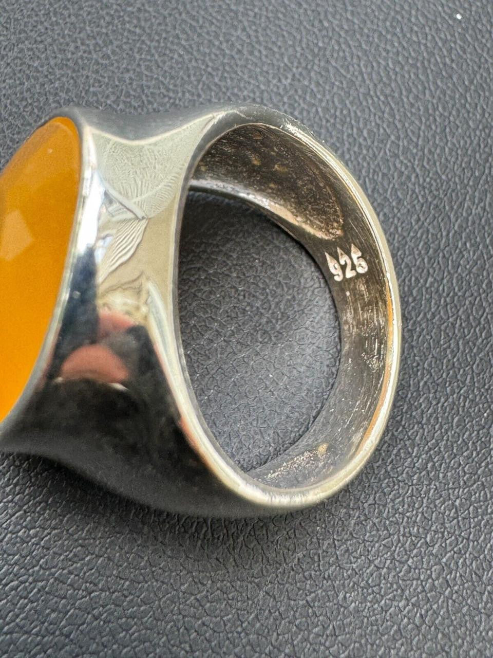 HarlemBling Hollywood Swag Ring - 925 Silver - Genuine Yellow Sapphire Stone