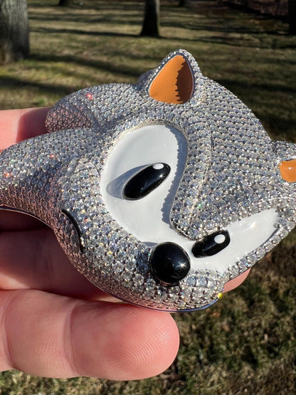 HarlemBling HUGE 3" 35.5ct MOISSANITE 925 Silver Sonic The Hedgehog Iced Pendant Necklace