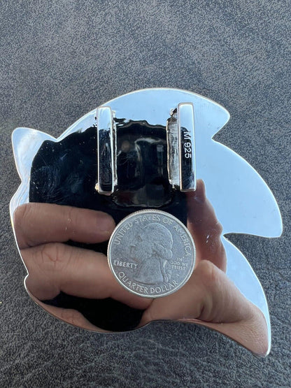 HarlemBling HUGE 3" 35.5ct MOISSANITE 925 Silver Sonic The Hedgehog Iced Pendant Necklace