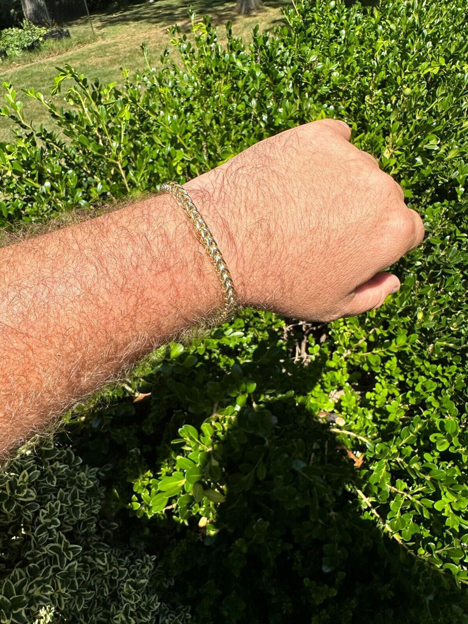 HarlemBling Iced MOISSANITE Clasp 14k Gold Over Stainless Franco Bracelet 4-6mm Pass Tester