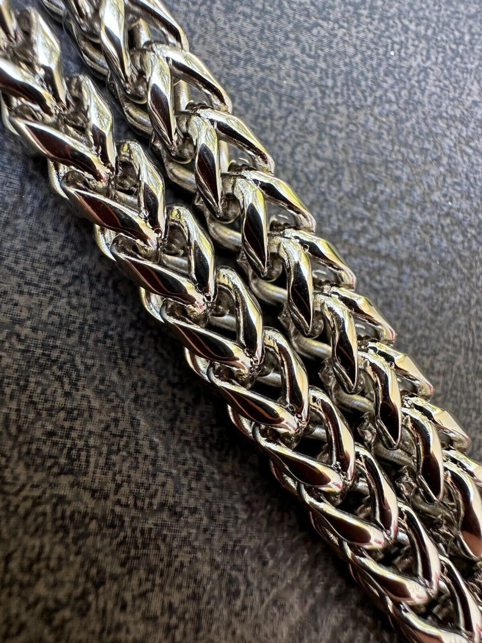 HarlemBling Iced MOISSANITE Clasp 925 Silver Stainless Steel Franco Chain Necklace Bracelet