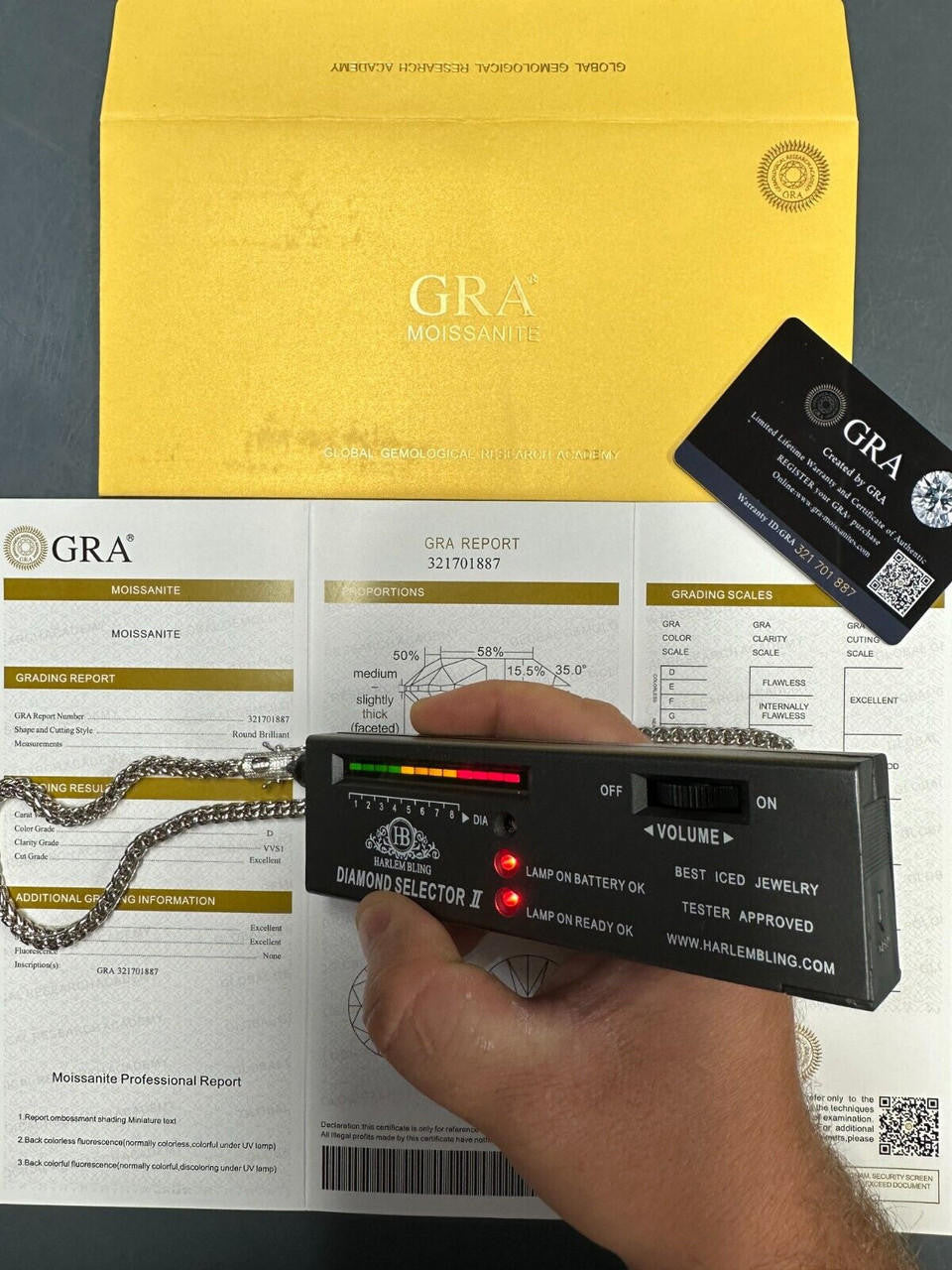 HarlemBling Iced MOISSANITE Clasp 925 Silver Stainless Steel Franco Chain Necklace Bracelet