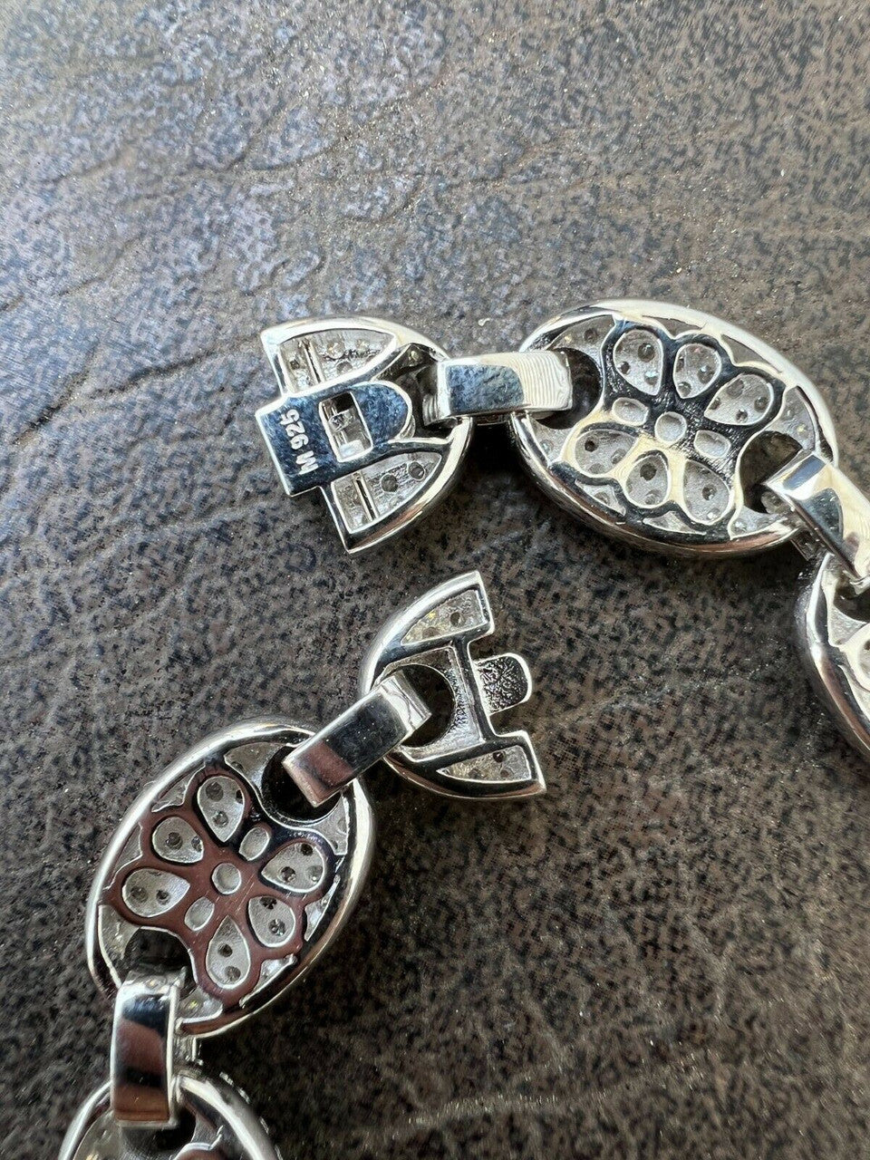 HarlemBling ICED Moissanite Gucci Link Bracelet 12mm Hip Hop 925 Silver Pass Diamond Tester