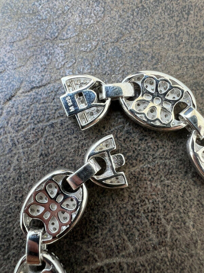 HarlemBling ICED Moissanite Gucci Link Bracelet 12mm Hip Hop 925 Silver Pass Diamond Tester