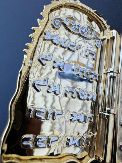 HarlemBling Iced Moissanite Opens Up Jesus Piece Ten Commandments Solid 925 Silver / Gold