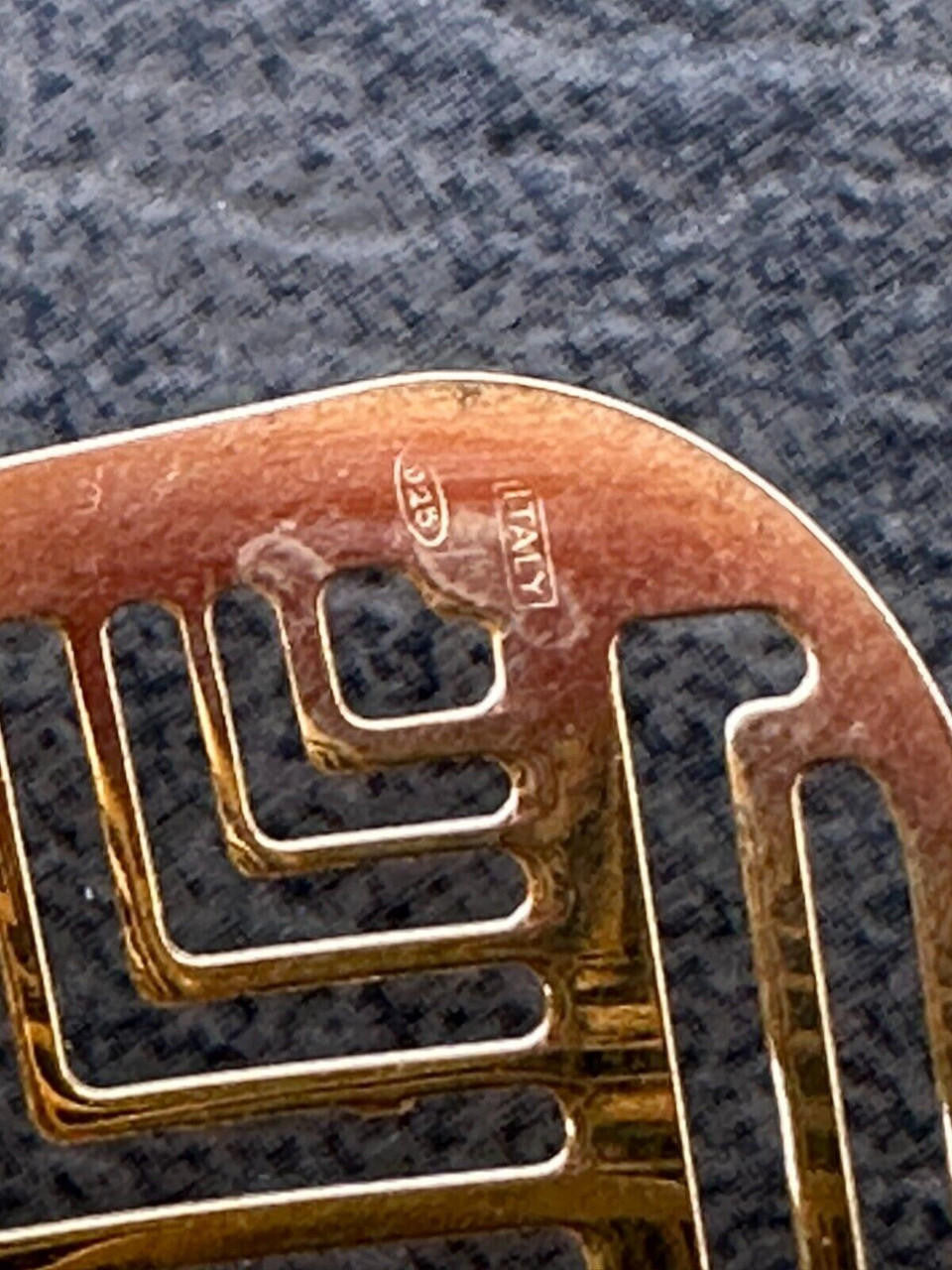 HarlemBling Italy Plain Solid 14k Gold Plated Real 925 Silver 1.5" BIG Cuff Bangle Bracelet