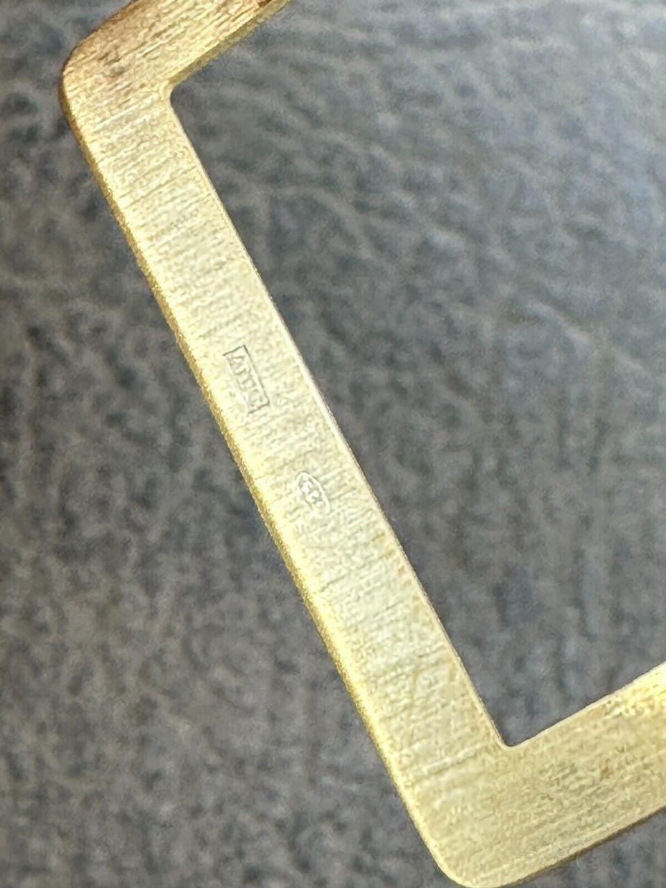 HarlemBling Italy Real 14k Gold Plated 925 Sterling Silver Plain 1.5" Cuff Bangle Bracelet