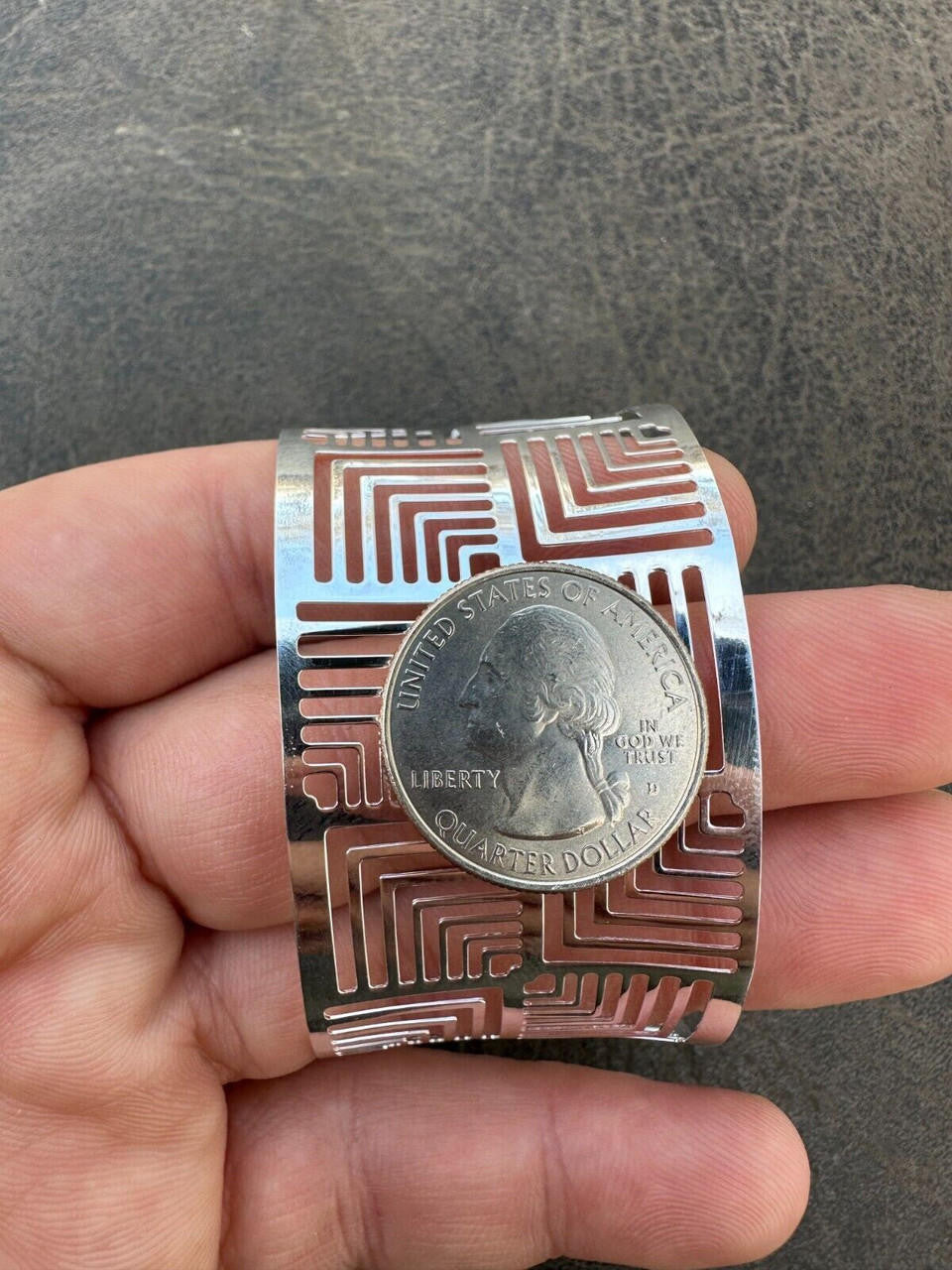 HarlemBling Italy Solid 925 Sterling Silver 1.5" BIG Wide Designer Cuff Bangle Bracelet 6-8"