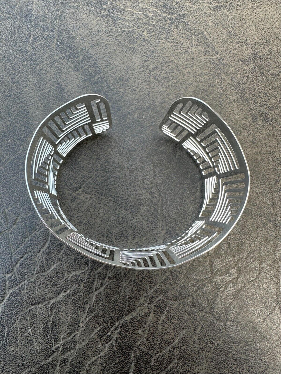 HarlemBling Italy Solid 925 Sterling Silver 1.5" BIG Wide Designer Cuff Bangle Bracelet 6-8"