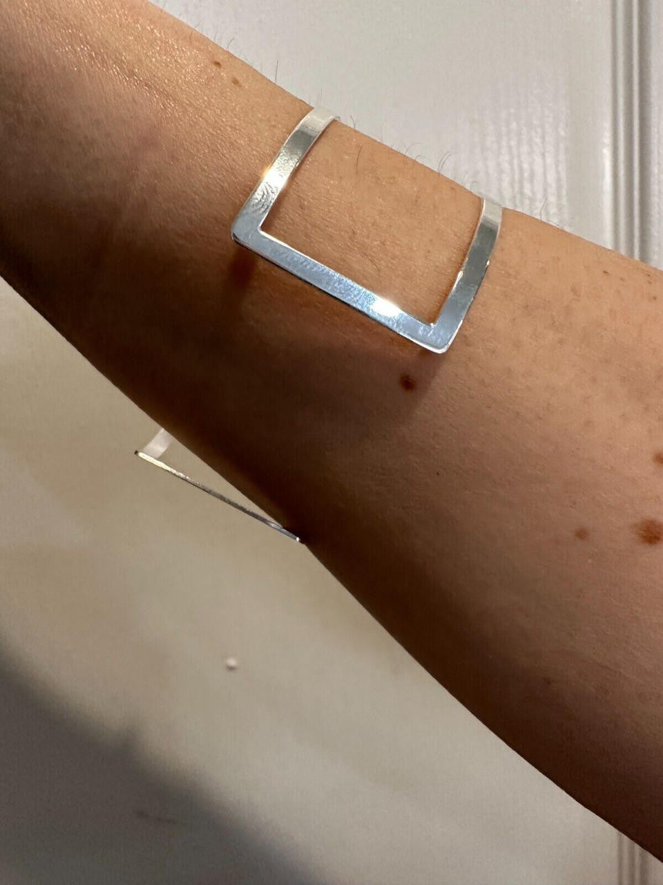 HarlemBling Italy Solid 925 Sterling Silver Plain 1.5" Wide Classic Cuff Bangle Bracelet