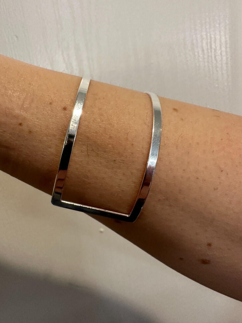 HarlemBling Italy Solid 925 Sterling Silver Plain 1.5" Wide Classic Cuff Bangle Bracelet