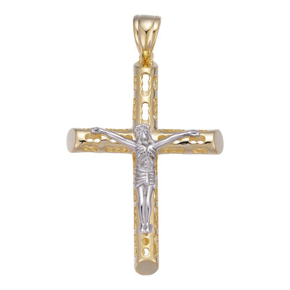 HarlemBling Jesus On The Cross Pendant - 14k Gold Vermeil 925 Silver - 4 Sizes 1"-3"