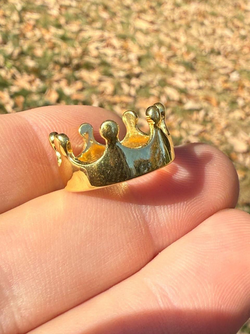 HarlemBling King/Queen Crown Ring - 14k Gold Vermeil 925 Silver - Plain