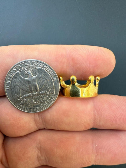 HarlemBling King/Queen Crown Ring - 14k Gold Vermeil 925 Silver - Plain