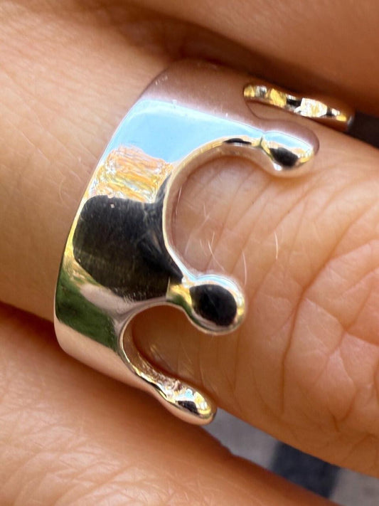HarlemBling King/Queen Crown Ring - 925 Silver - Plain