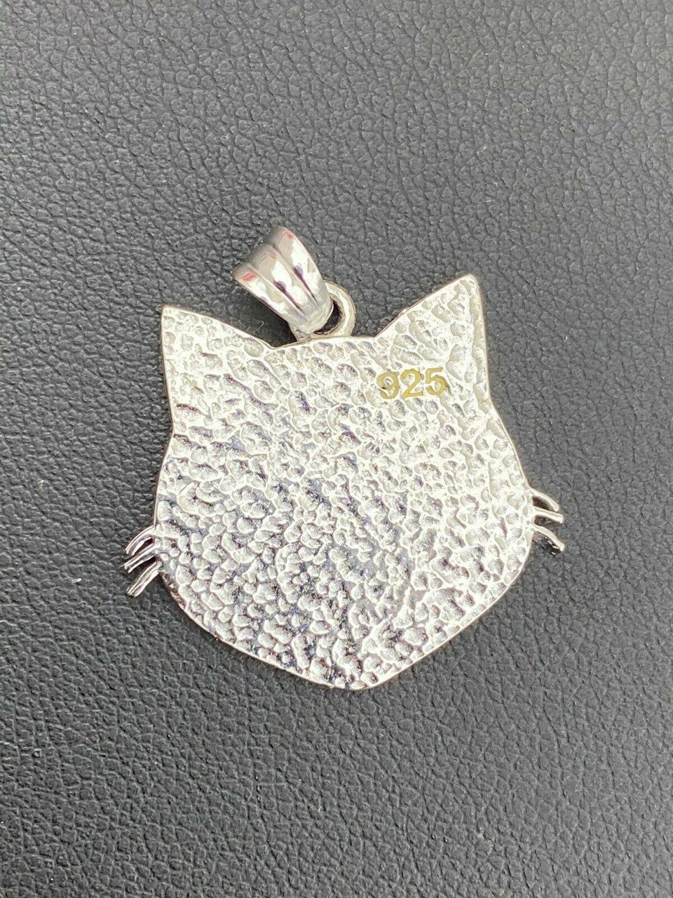 HarlemBling Kitty Cat Heart Eyes Emoji Solid 925 Sterling Silver 1 Pendant For Necklace