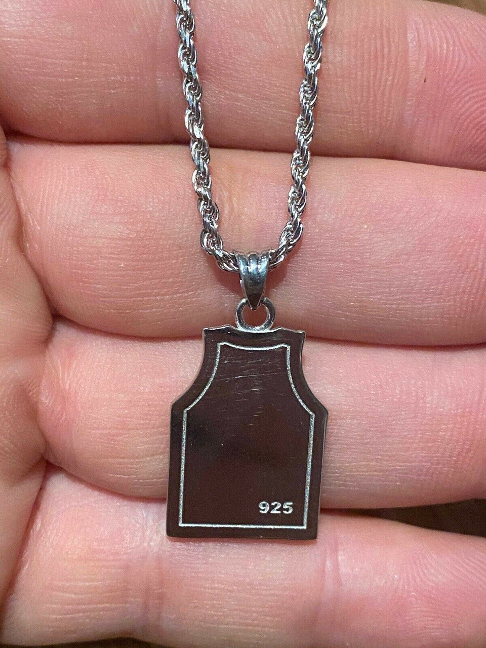 HarlemBling Kobe Bryant 24 Jersey Autograph Pendant Real 925 Sterling Silver / Gold Necklace