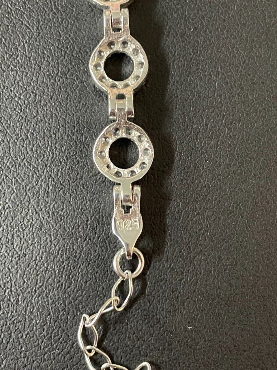 HarlemBling Ladies Iced Circle Custom Tennis Bracelet Adjustable Solid 925 Sterling Silver
