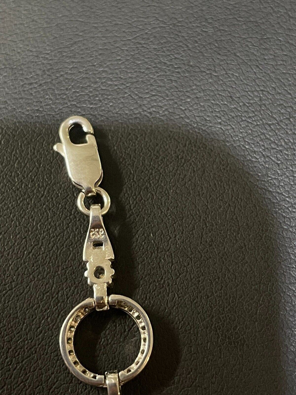 HarlemBling Ladies Iced Circle Love Custom Bracelet Adjustable Solid 925 Sterling Silver