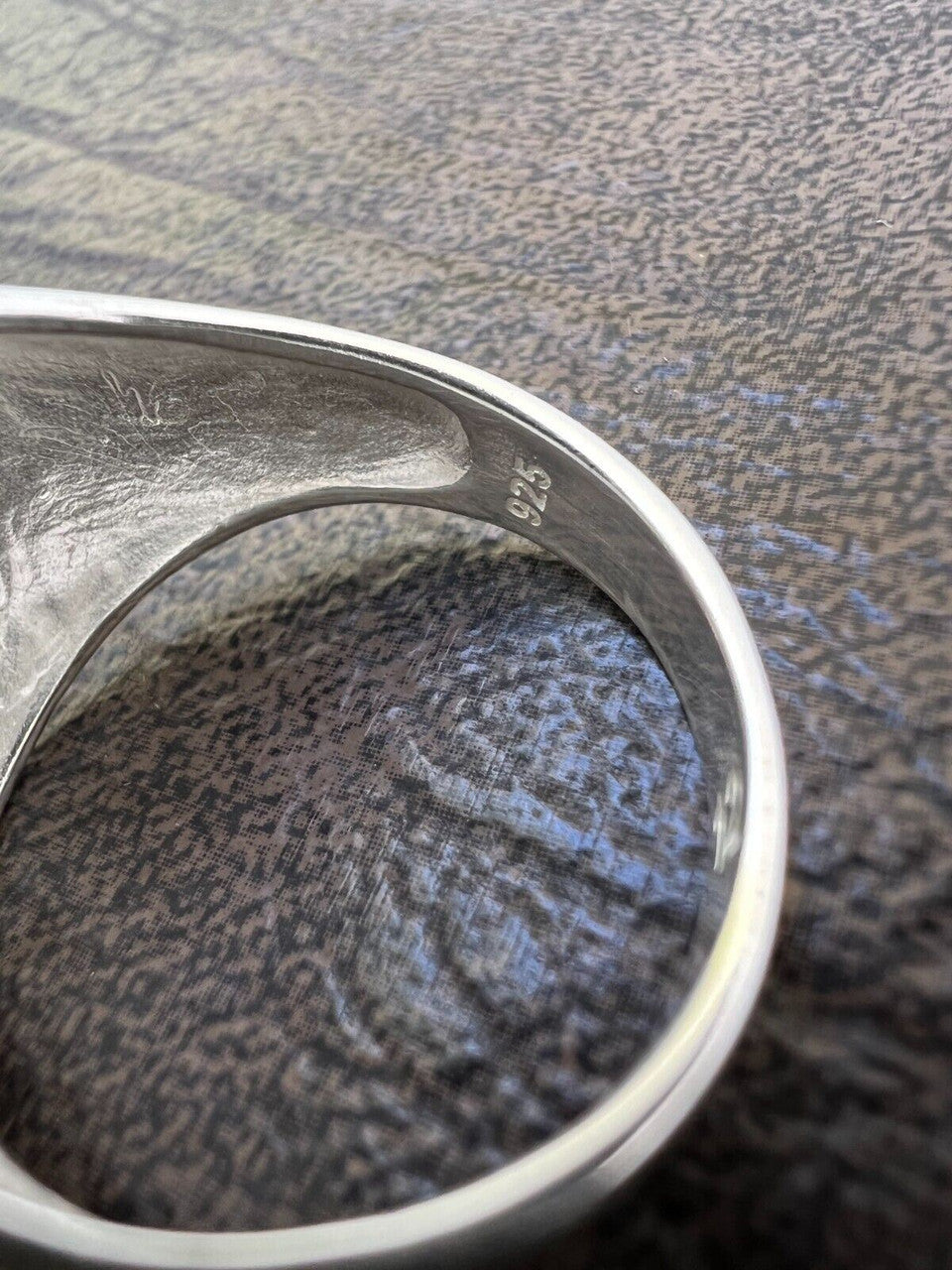 HarlemBling Large Oval Mens Real Solid 925 Sterling Silver Iced CZ Pinky Ring Big Hip Hop