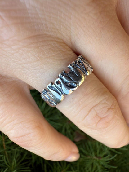 HarlemBling Lucky Elephant Band Ring - 925 Silver - Plain