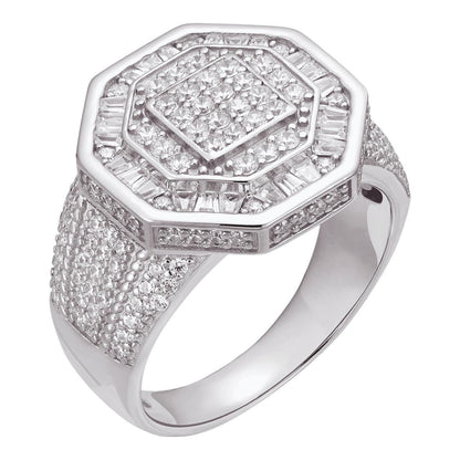 HarlemBling Mafia Boss Ring - 925 Silver - CZ Stones