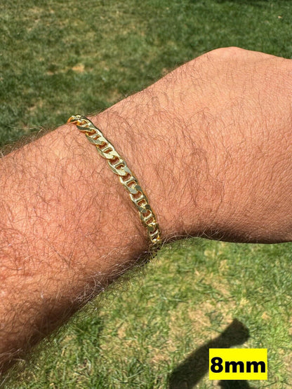 HarlemBling Mariner Link Bracelet - 14k Gold Vermeil 925 Sterling Silver - 6"-9" - 2.5mm-16mm