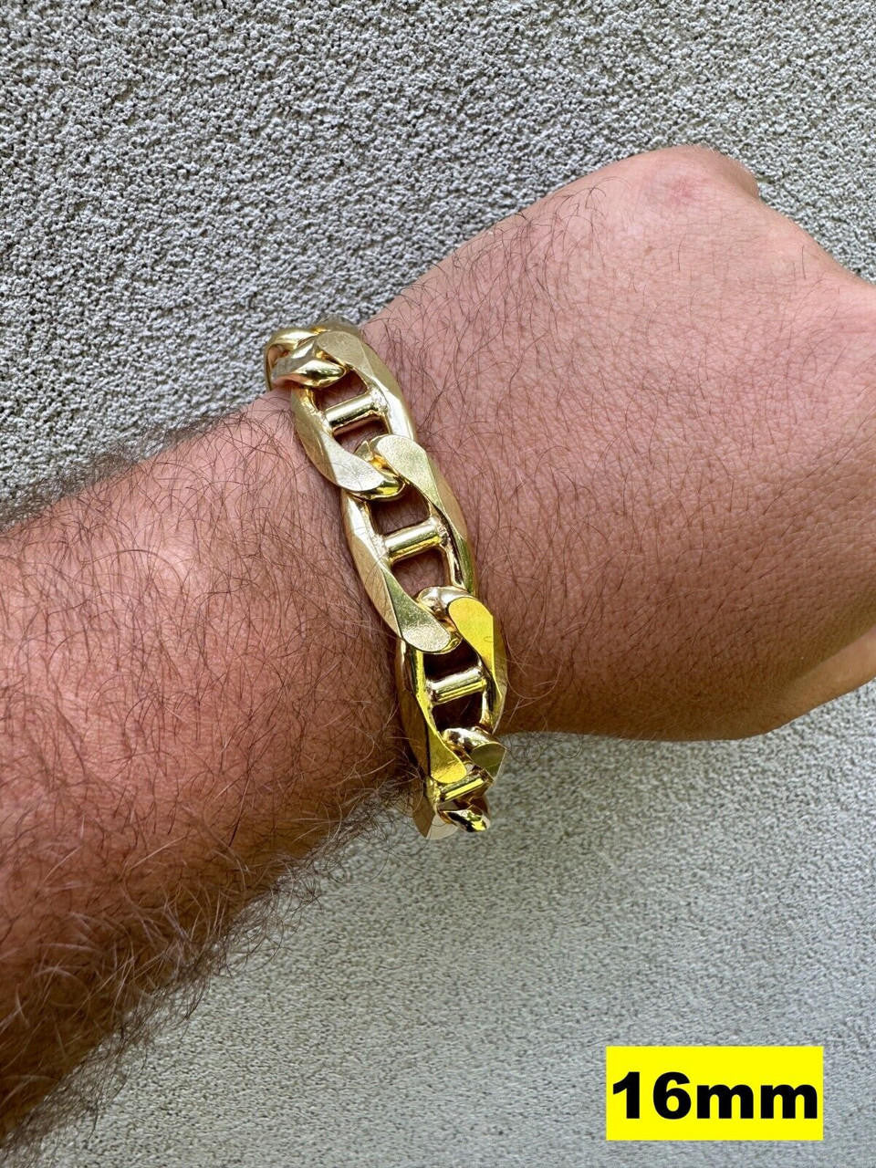 HarlemBling Mariner Link Bracelet - 14k Gold Vermeil 925 Sterling Silver - 6"-9" - 2.5mm-16mm