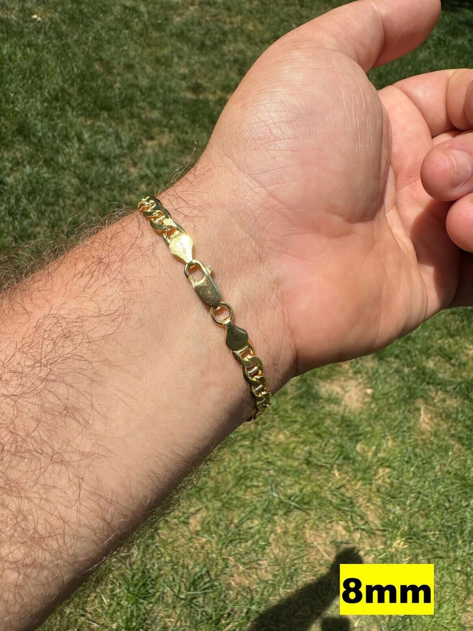 HarlemBling Mariner Link Bracelet - 14k Gold Vermeil 925 Sterling Silver - 6"-9" - 2.5mm-16mm