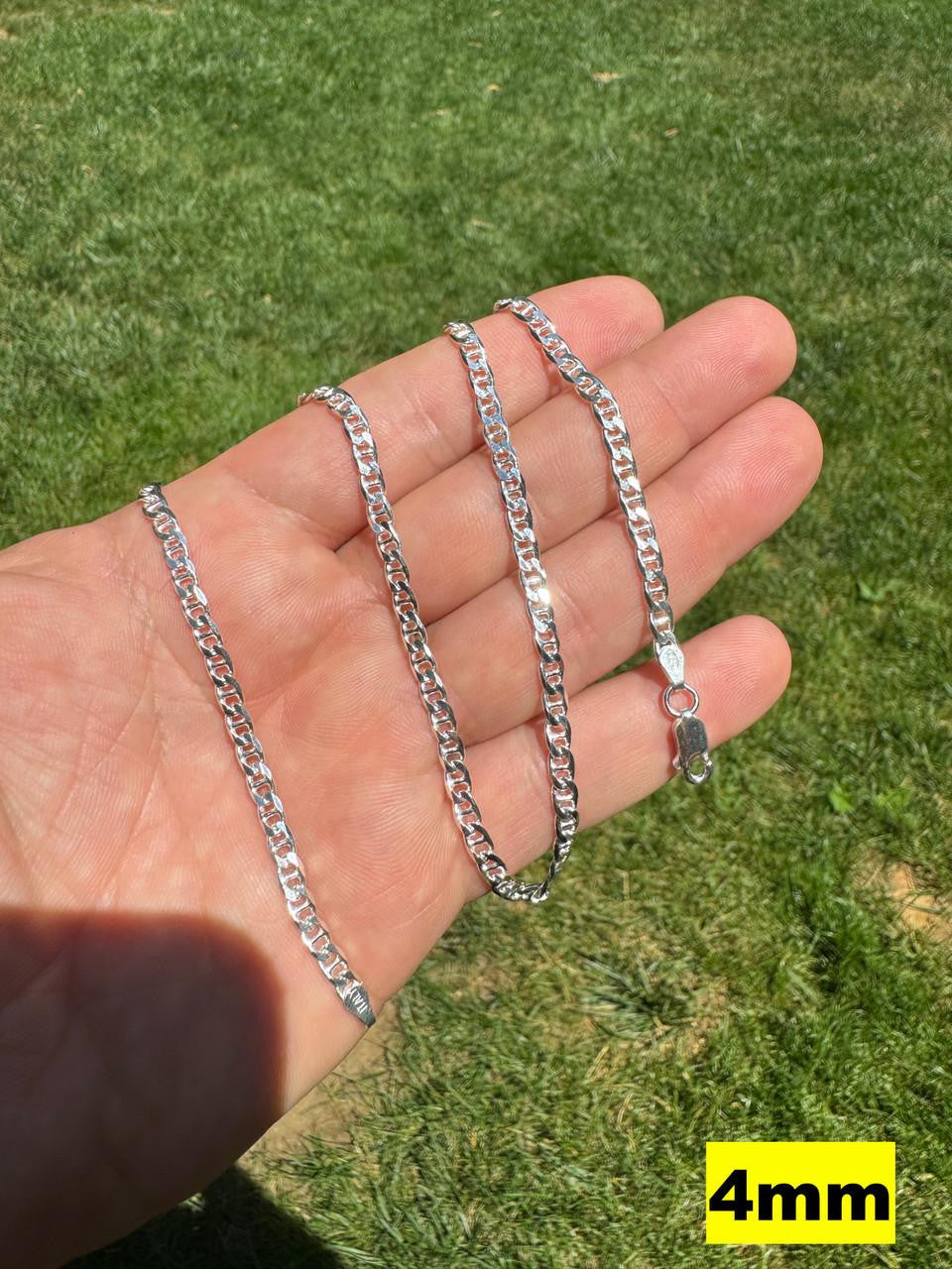 HarlemBling Mariner Link Chain Necklace Or Bracelet - 925 Sterling Silver - 6"-30" - 2.5mm-16mm