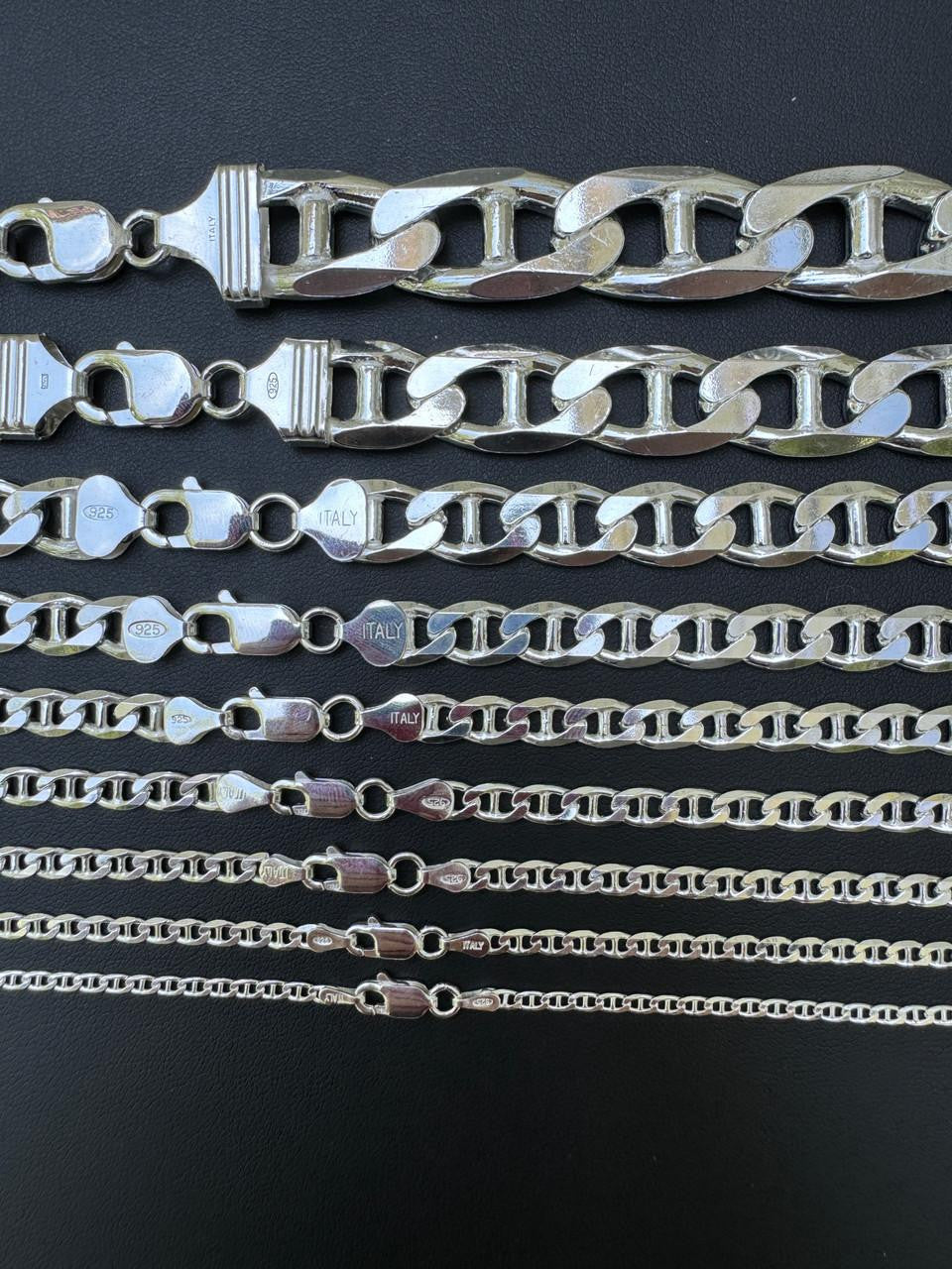 HarlemBling Mariner Link Chain Necklace Or Bracelet - 925 Sterling Silver - 6"-30" - 2.5mm-16mm