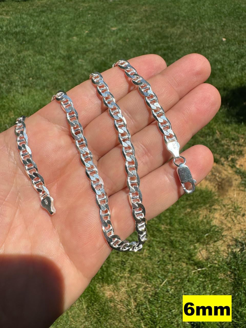 HarlemBling Mariner Link Chain Necklace Or Bracelet - 925 Sterling Silver - 6"-30" - 2.5mm-16mm