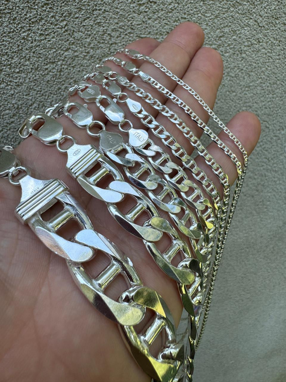 HarlemBling Mariner Link Chain Necklace Or Bracelet - 925 Sterling Silver - 6"-30" - 2.5mm-16mm