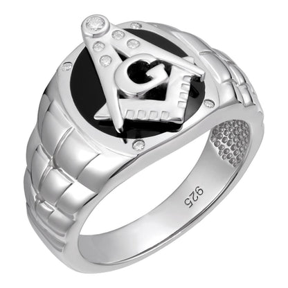 HarlemBling Masonic Truth Ring - 925 Silver - CZ Stones