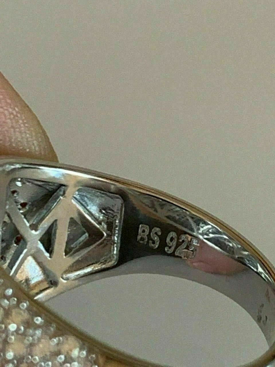 HarlemBling Men 14k Gold Sterling Silver Baguette Diamond Square Flooded Out Icy Pinky RING