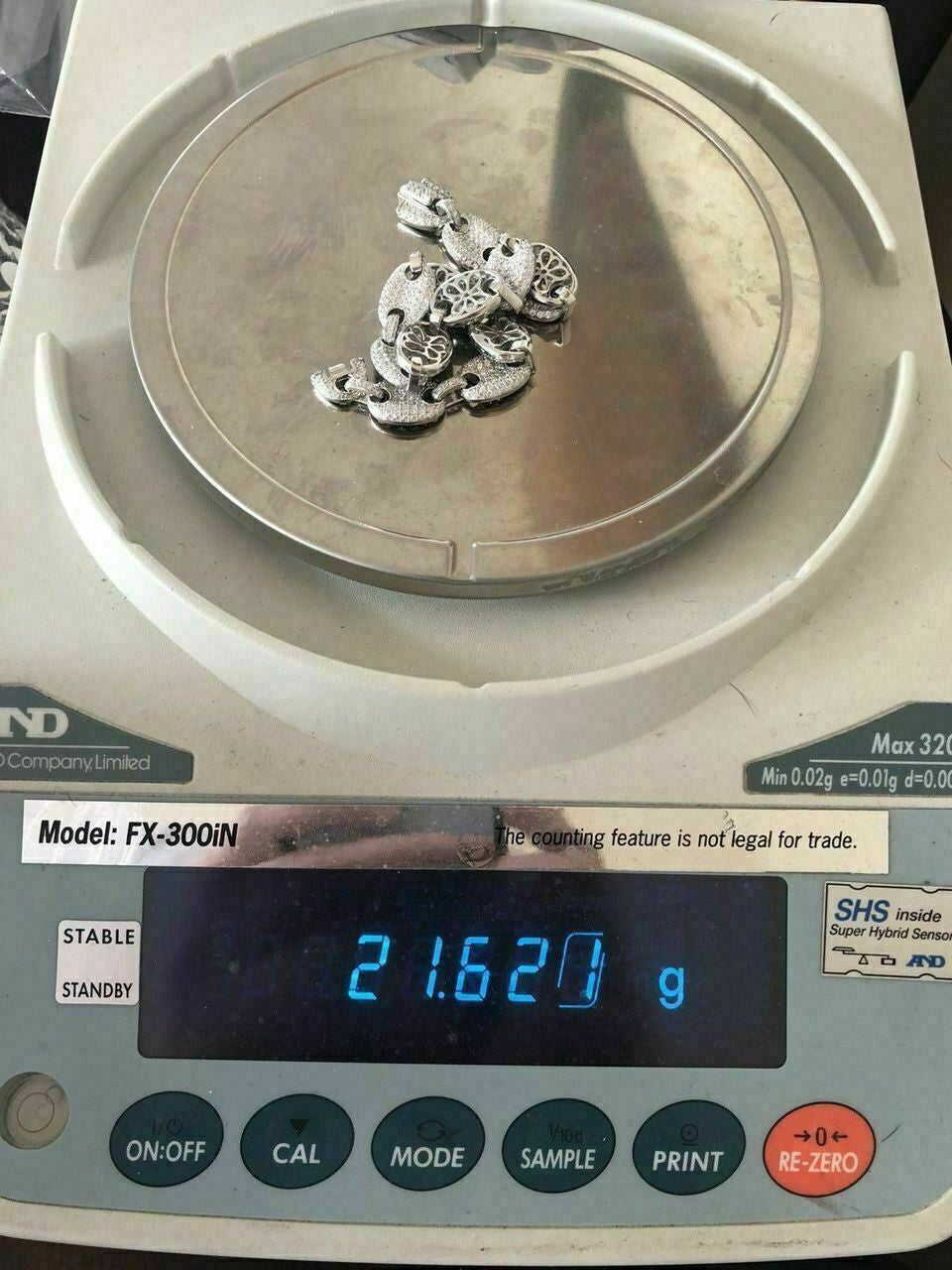 HarlemBling Mens 10mm Puffed Gucci Link Bracelet Real Solid 925 Sterling Silver Diamond ICY