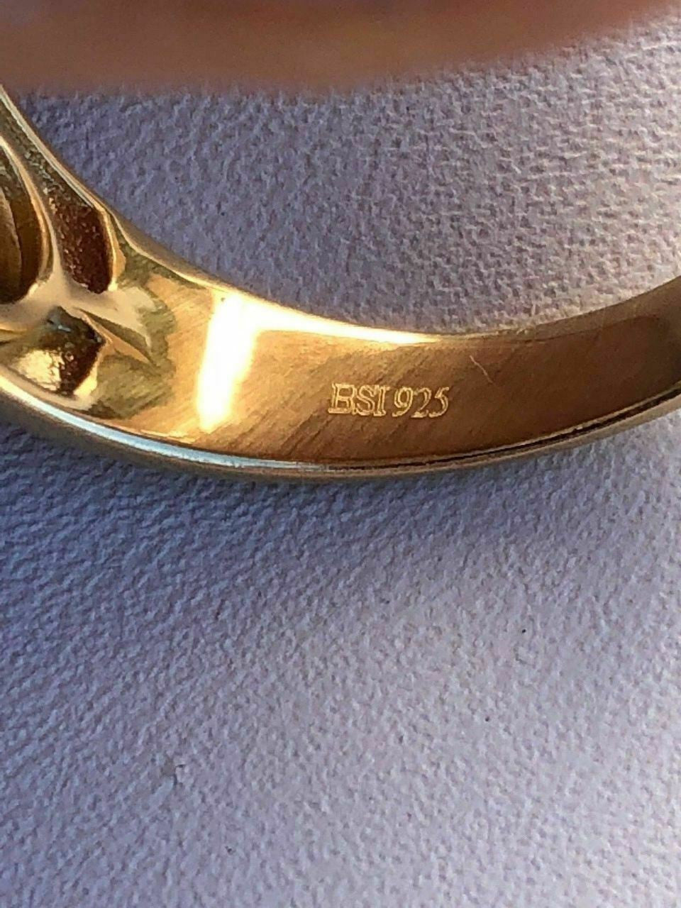 HarlemBling Mens 14k Gold and Real Solid 925 Silver Lucky Horseshoe Ring Size 7 8 9 10 11 12